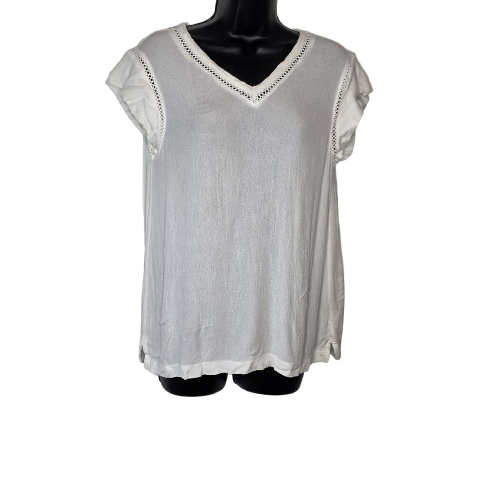 Women's Buffalo David Bitton White Short Sleeve Tee S